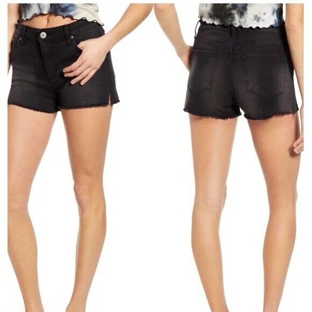 sts blue Aubrey High Rise Black Denim Cutoff Shorts Sz 25